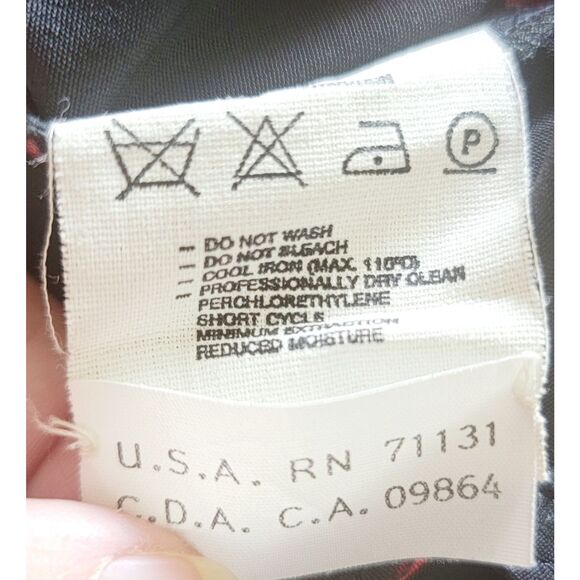 UNGARO 42 Solo Donna Paris Vintage‎ Black Red Hearts Shirt Sz 10 12 Italy - Picture 7 of 8